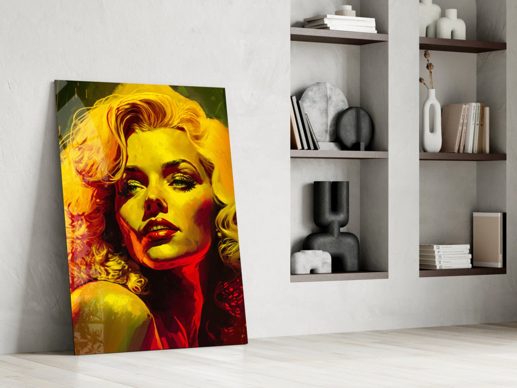Marilyn Monroe Glass Wall Art  || Designer Collection