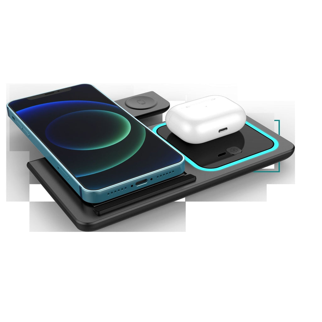 3 In 1 Fast Charging Station; Folding Wireless Charger Stand For IPhone 14; 13; 12; 11/Pro/Max/Mini/Plus; X; XR; XS/Max; SE; 8/Plus; Apple Watch 1-8; Airpods 3/2/Pro